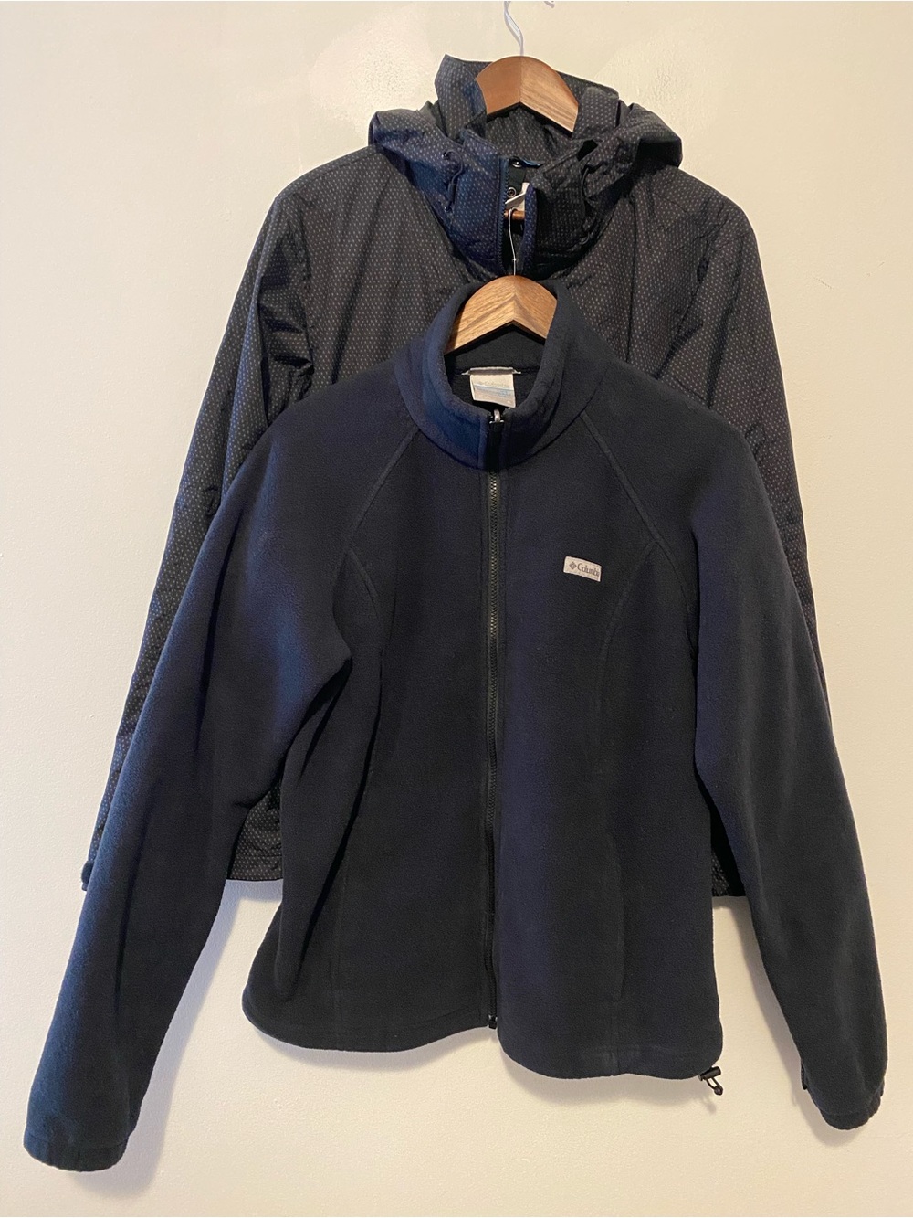 Columbia Women’s XL 2-in-1 Waterproof Jacket + Full Zip Fleece Jacket Black